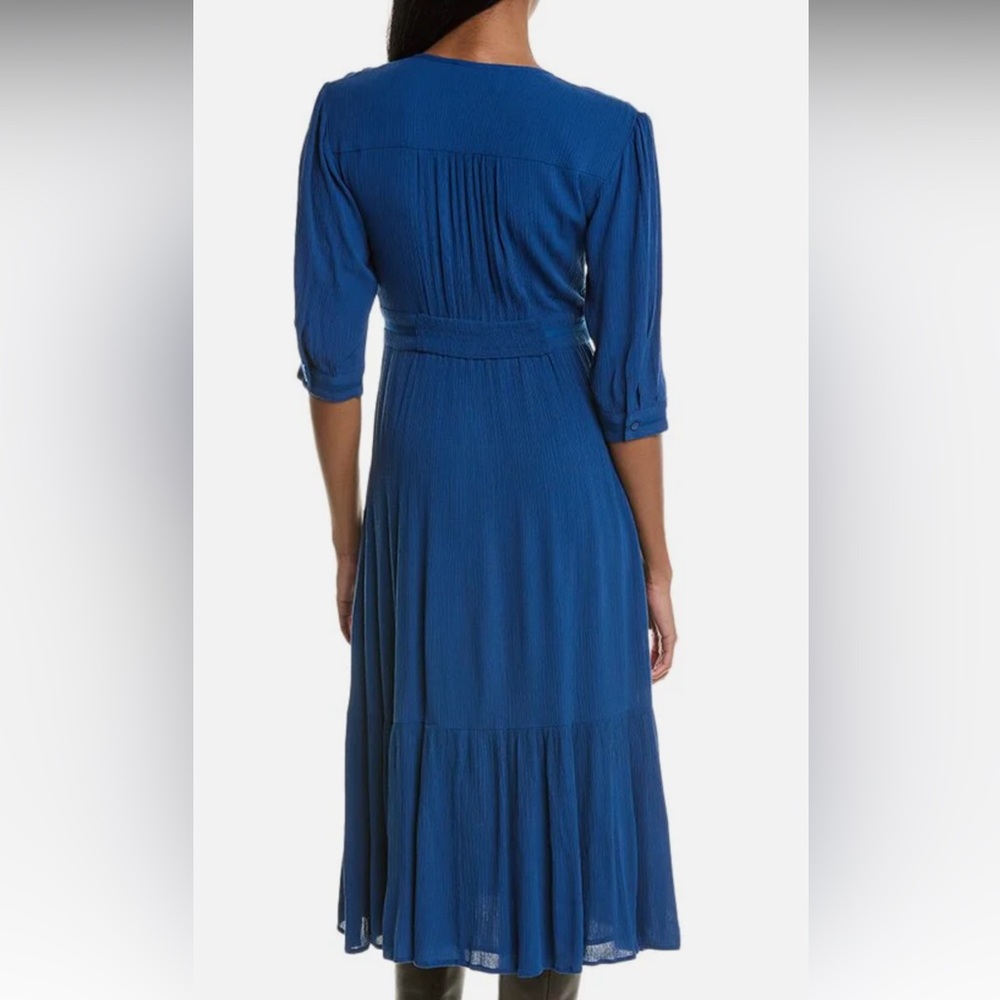 ba&sh Royal Blue Long Sleeve Dress
